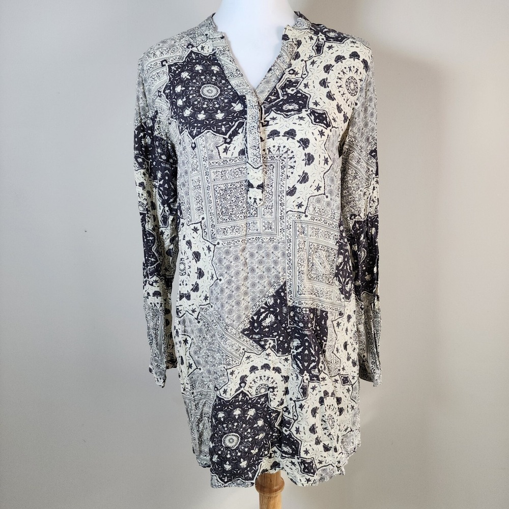 SOYACONCEPT Tunic Womens S Paisley Baroque Print Black Ivory Vintage Denmark